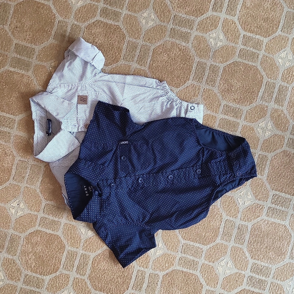 DKNY & America Hawk Button Ups / Onsies | 3 - 6m